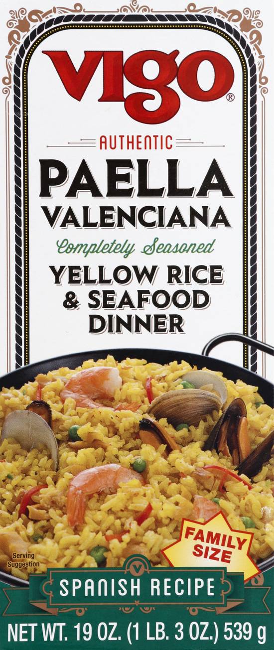 Vigo Paella Valenciana Yellow Rice & Seafood Dinner