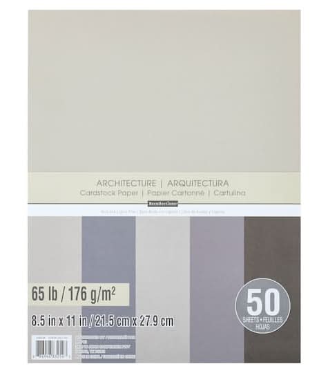 Recollections Architecture Cardstock Paper, 8.5" x 11" (50 ct)