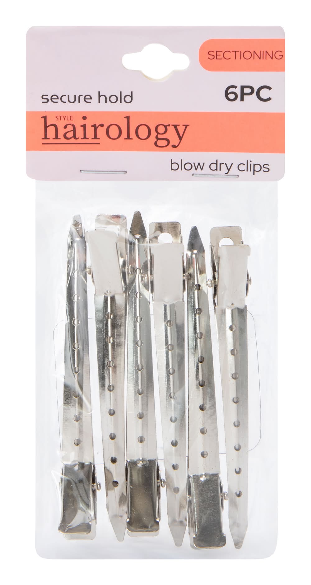 Silver Metal Blow Dry Clips 6-Count