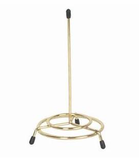 6" Tri-Pod Circular Base Check Spindle, Iron Plated Wire, Gold Finished (1 Unit per Case)