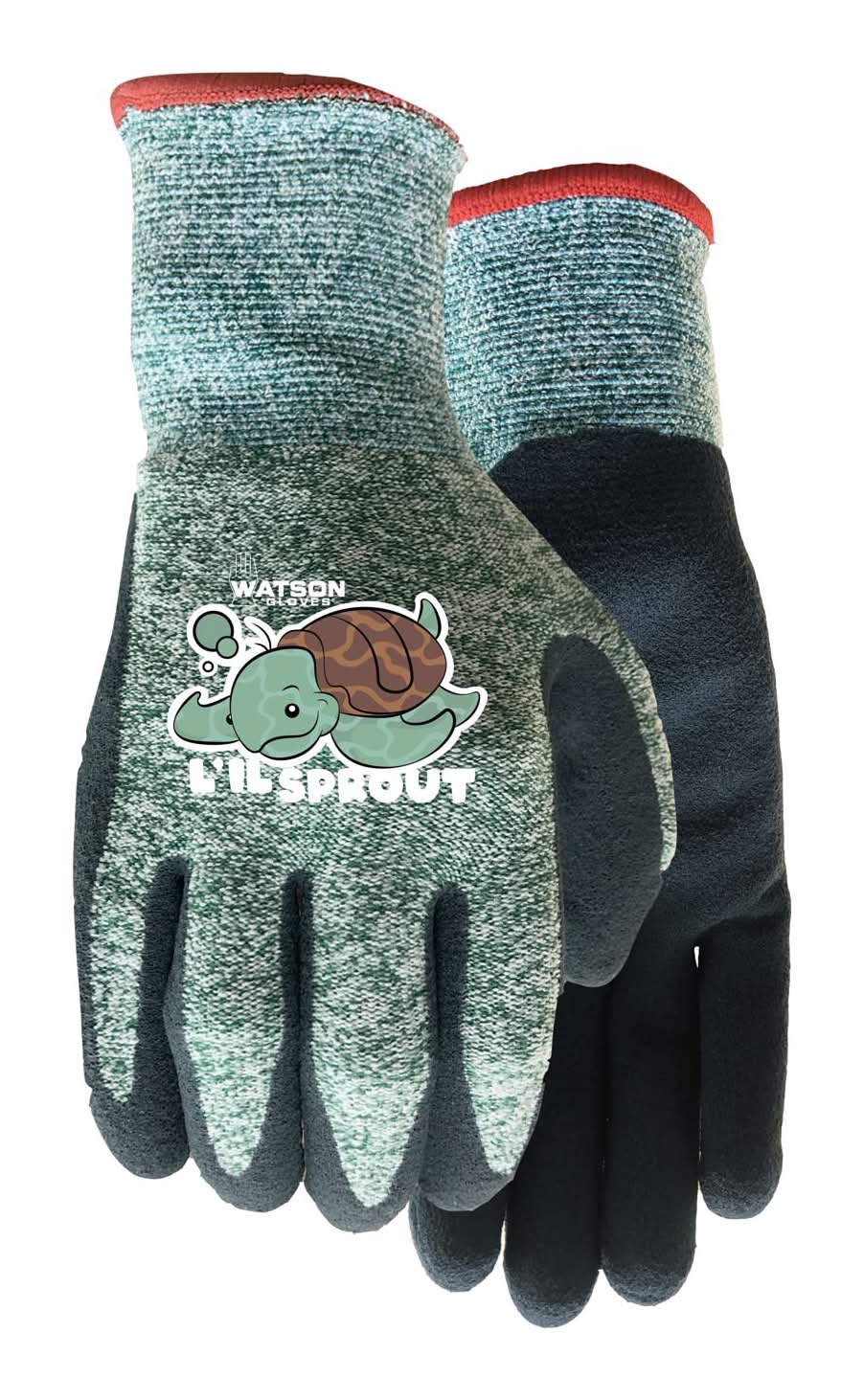 Watson Gloves Homegrown Xxs Polyester Knit L'Il Sprout Green Gardening Gloves