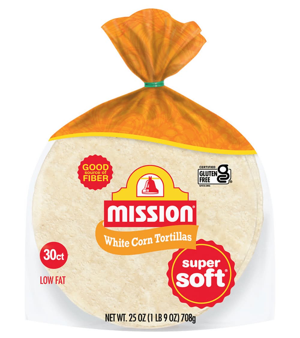 Mission Super Soft White Corn Tortillas (25 oz, 30 ct)