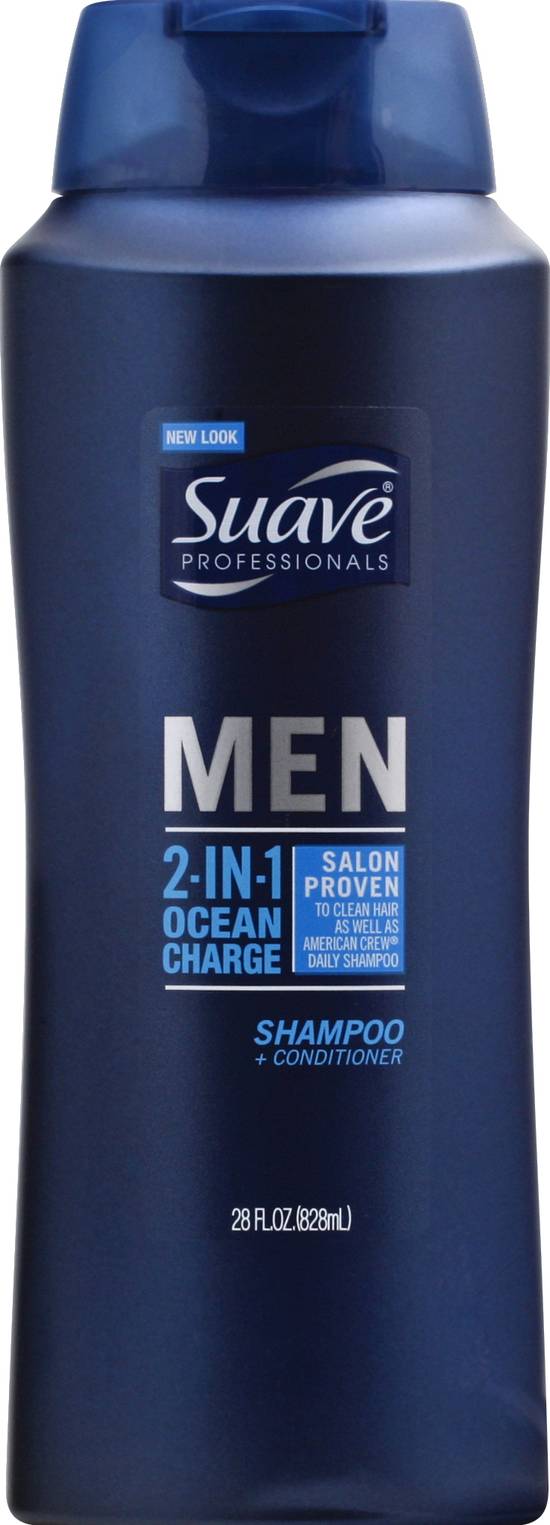 Suave 2 in 1 Ocean Charge Shampoo & Conditioner For Men (28 fl oz)