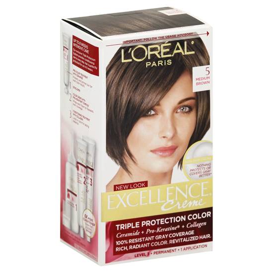 L'oreal Triple Protection 5 Medium Brown Hair Color (1 ct)