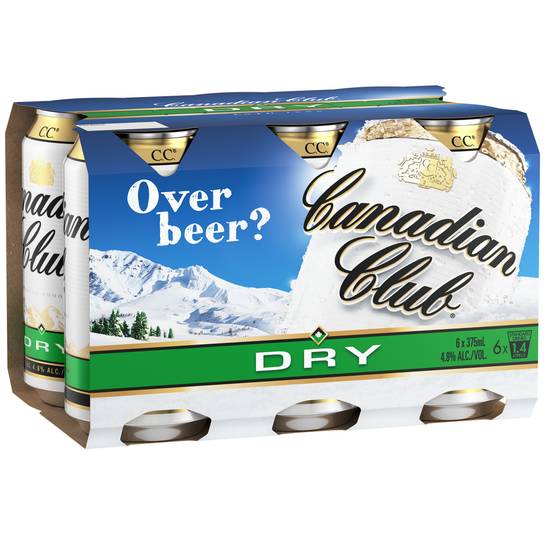 Canadian Club & Dry Can 375mL  X 6 pack
