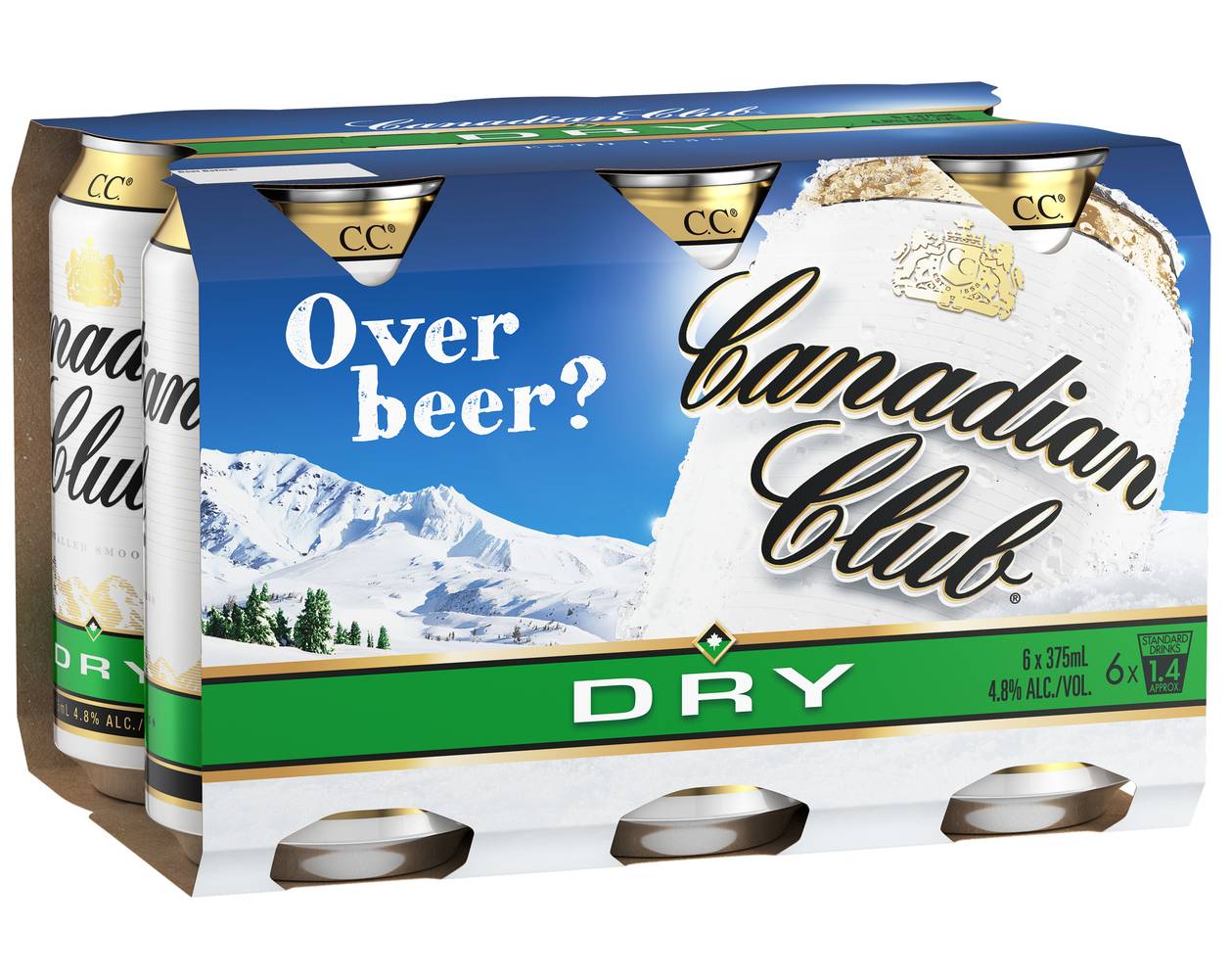 Canadian Club & Dry Can 375mL  X 6 pack