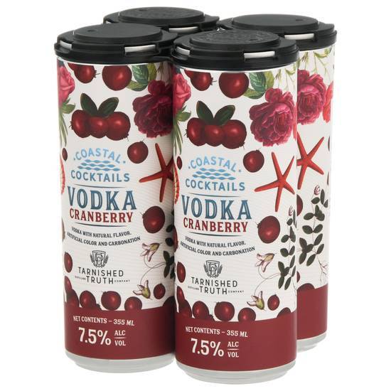 Coastal Cocktails Cranberry Vodka Cocktail (4ct 355 ml)
