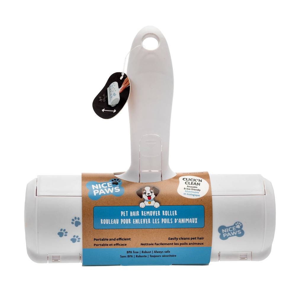 Nice Paws Pet Rolling Hair Remover, White