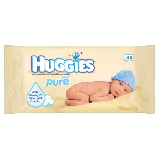 Huggies Pure Wipes (64 pack)