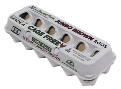 Hillandale Farms Cage Free Whole Eggs, Jumbo, Brown (12 pack)