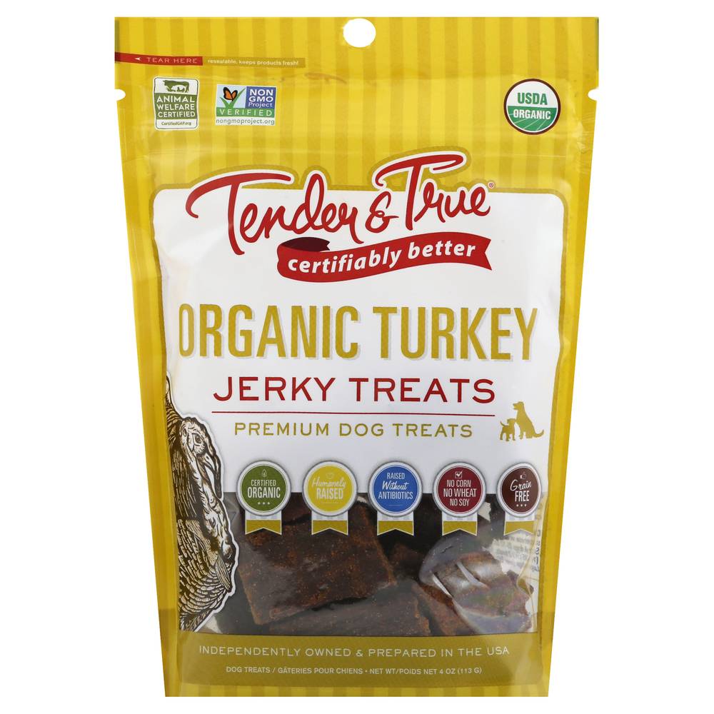 Tender & True Organic Turkey Jerky Treat (4 oz)