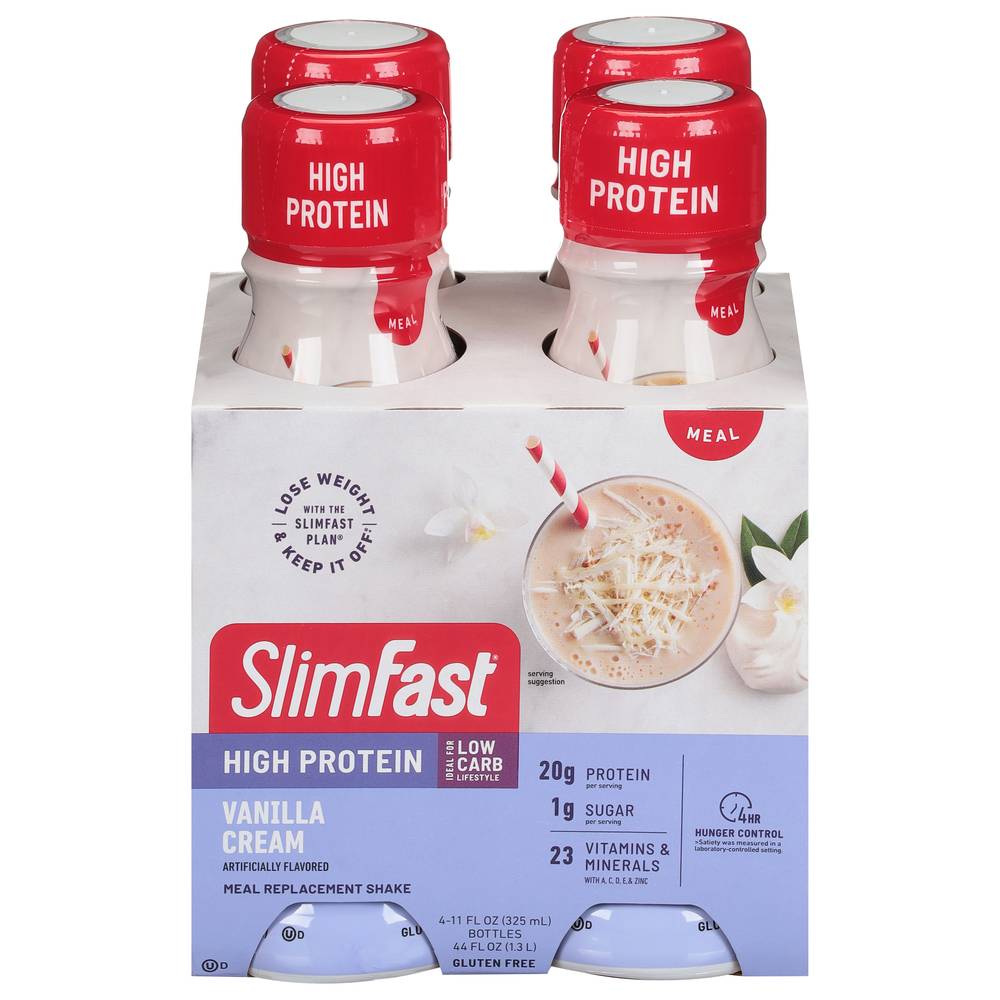 Slimfast Vanilla Cream Meal Replacement Shake (4 ct, 11 fl oz)