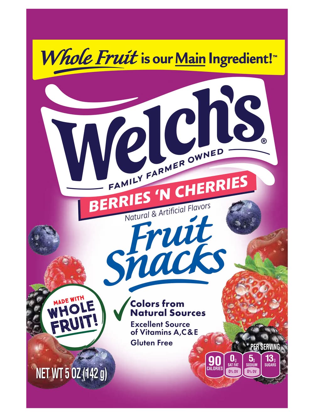 Welch's Fruit Snacks, Berries 'N Cherries (5 oz)