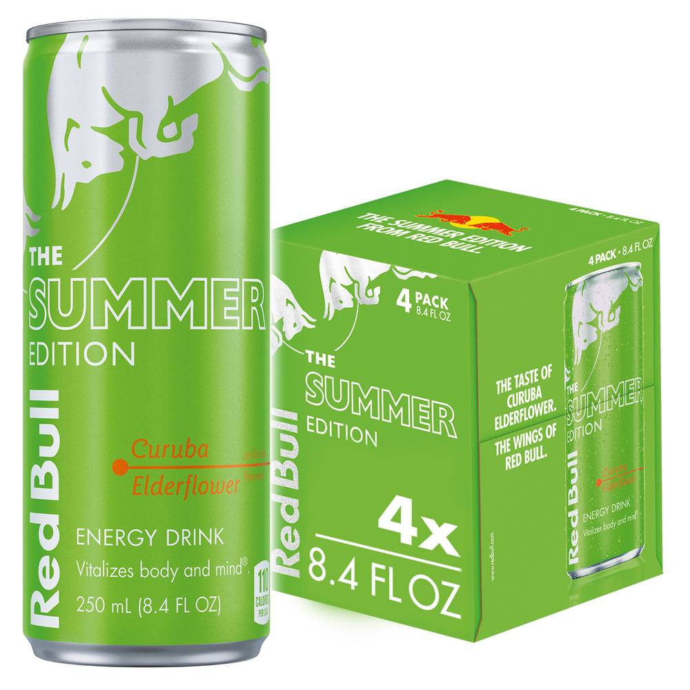 Red Bull Summer Edition Energy Drink (4 pack, 8.4 fl oz) (curuba elderflower)