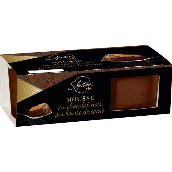 Carrefour Selection - Mousse chocolat noir (2 pièces)