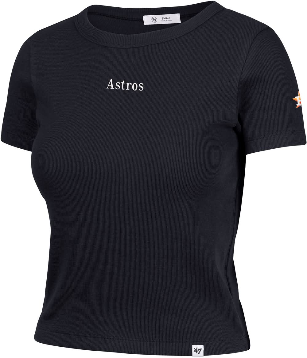 '47 Women's Houston Astros Navy With Love Baby Ribbed T-Shirt (M)