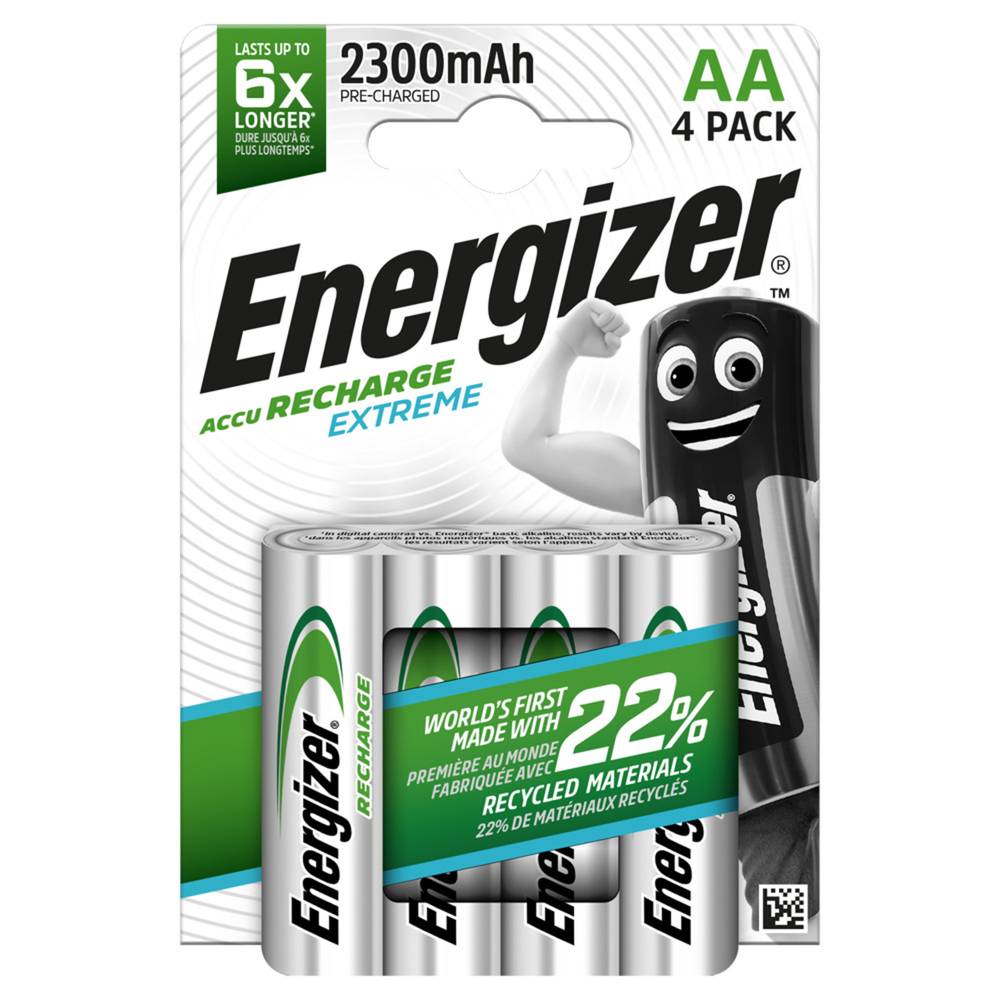 Energizer - Piles rechargeables extreme aa/lr6 2300 mah (4 pièces)