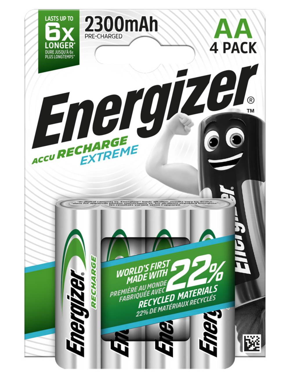 Energizer - Piles rechargeables extreme aa/lr6 2300 mah (104g)