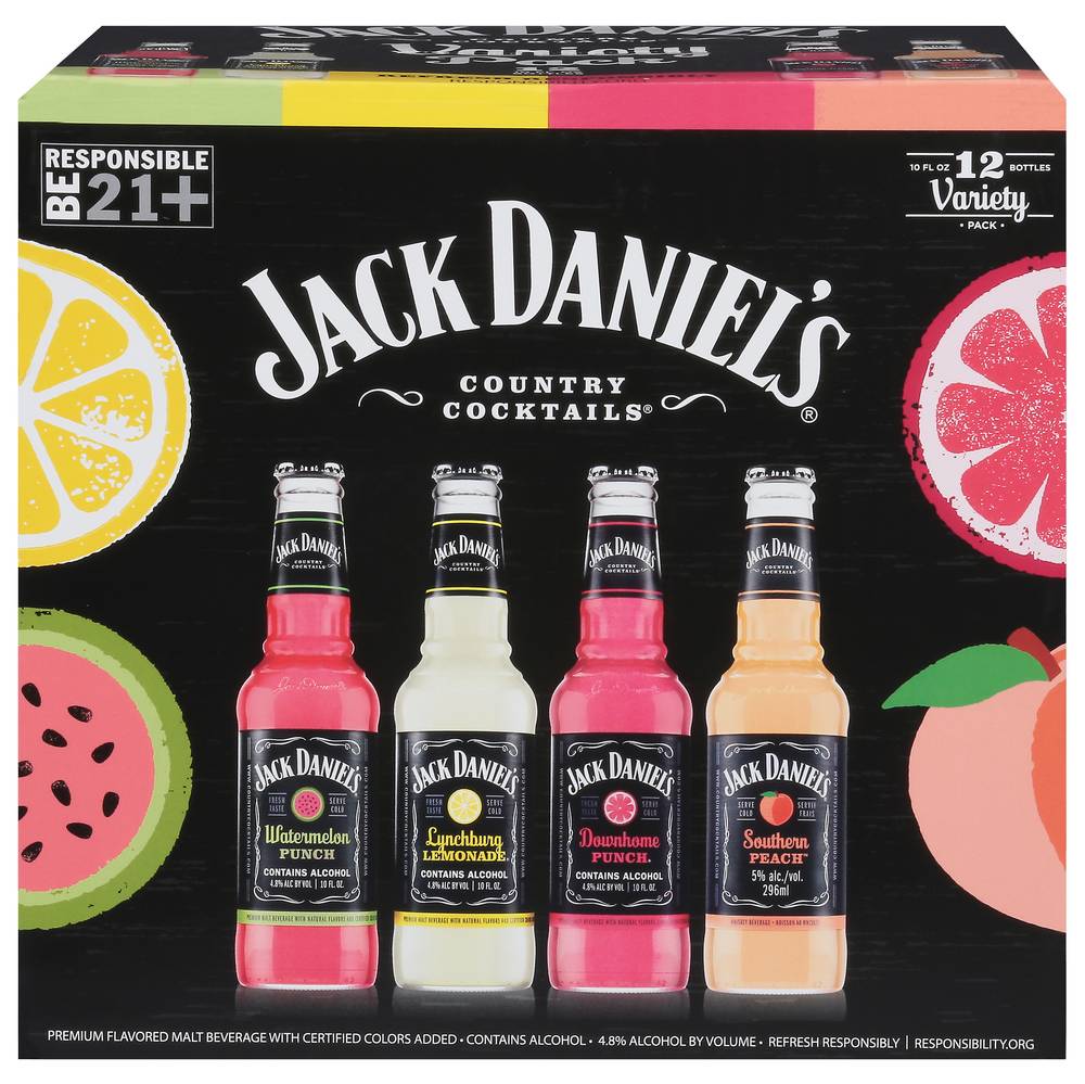 Jack Daniel's Country Cocktails Variety pack (12 ct, 10 fl oz)