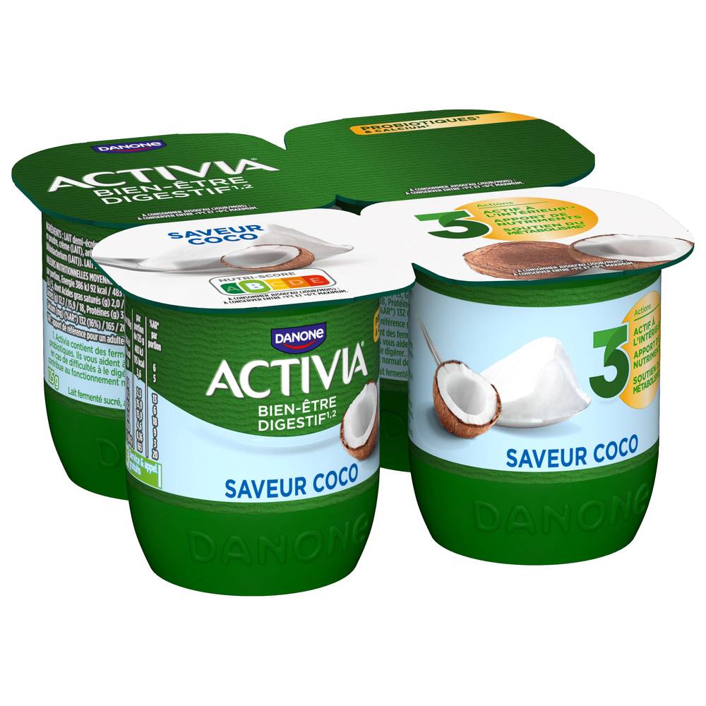 Activia - Yaourt aromatisé au bifidus (coco)