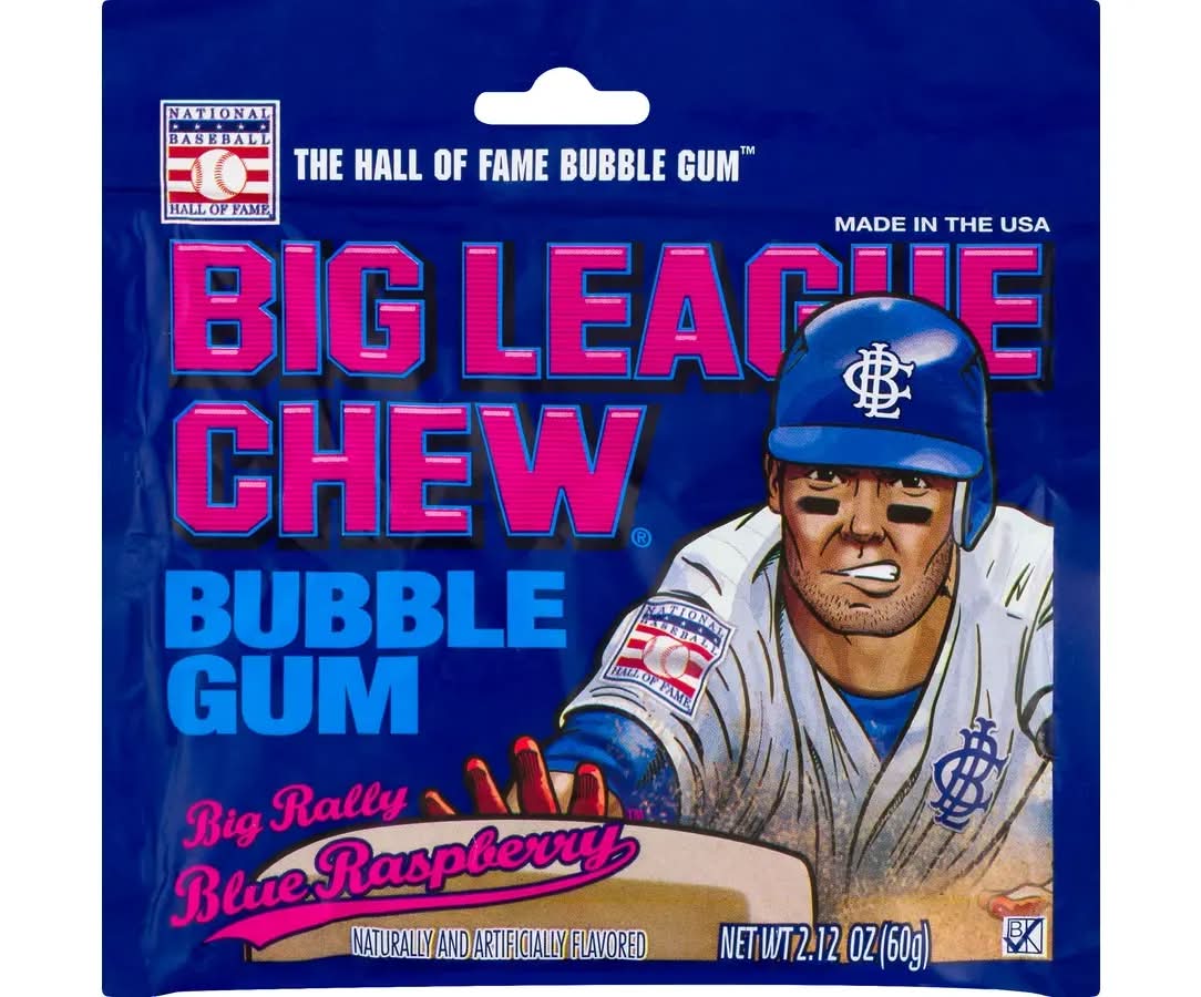 Big League Chew Bubble Gum Rally Blue Raspberry