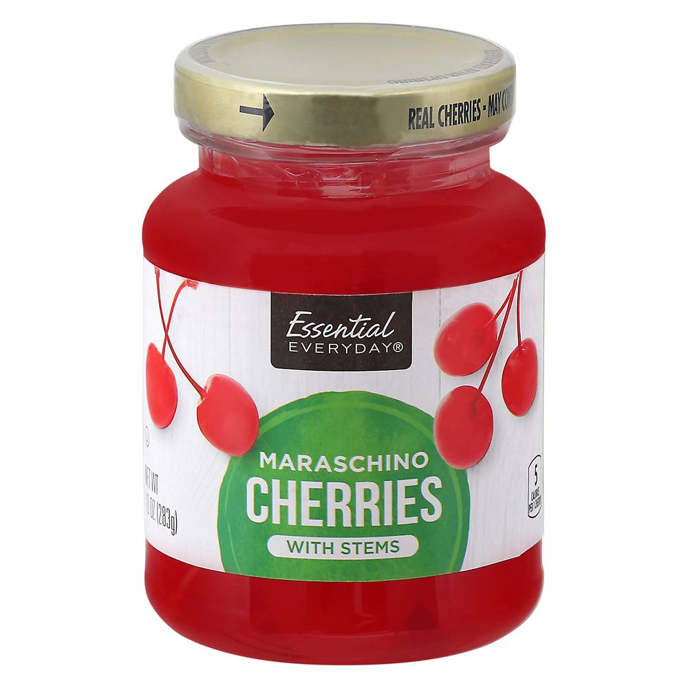 Essential Everyday Maraschino Cherries With Stems (10 oz)