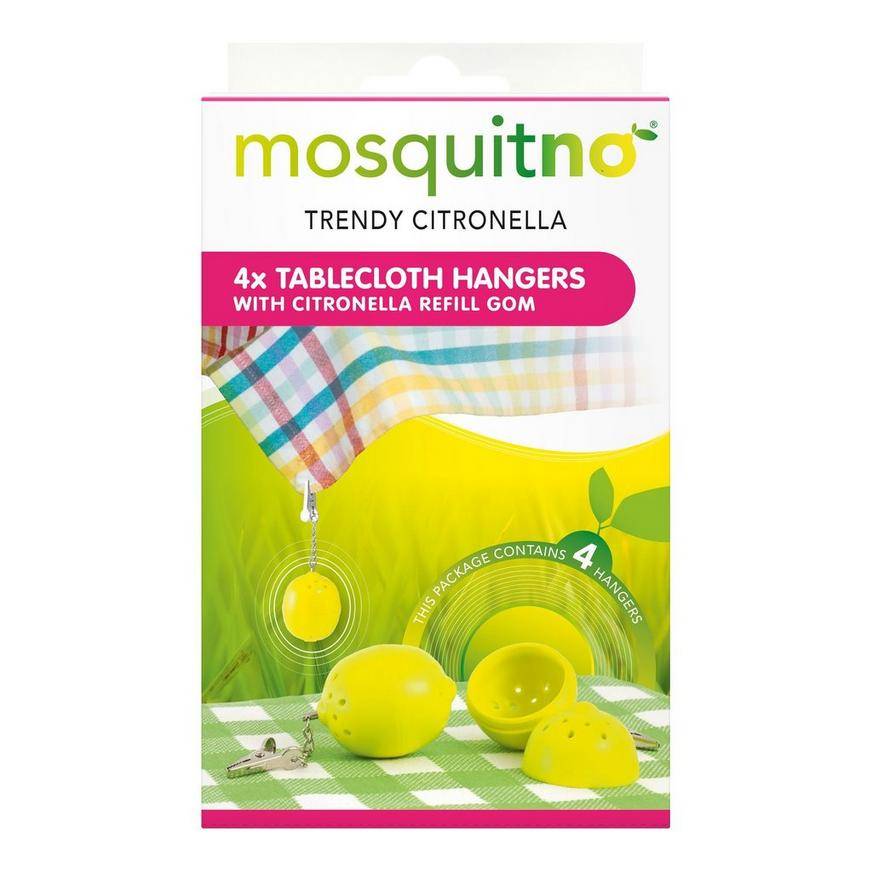 MosquitNo Lemon Citronella Tablecloth Hangers, 4ct