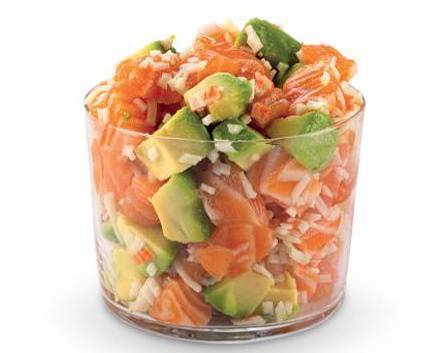 Tartare saumon avocat surimi