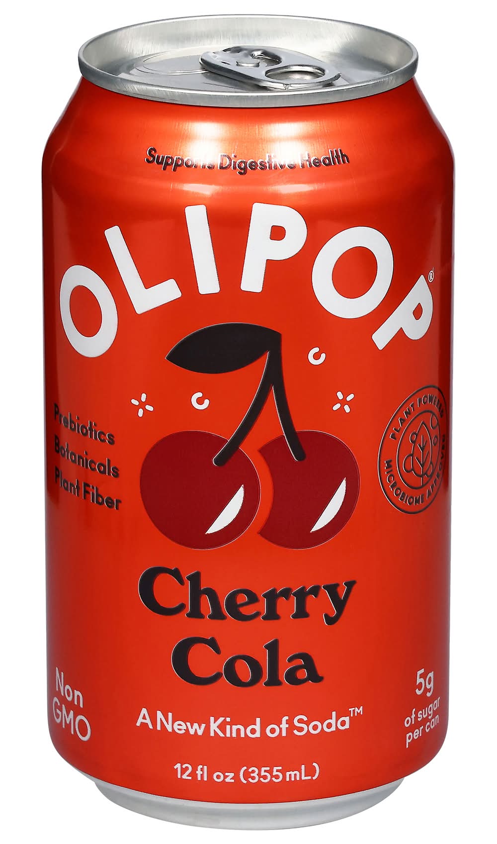 Olipop Prebiotic Soda, Cherry Cola (12 fl oz)