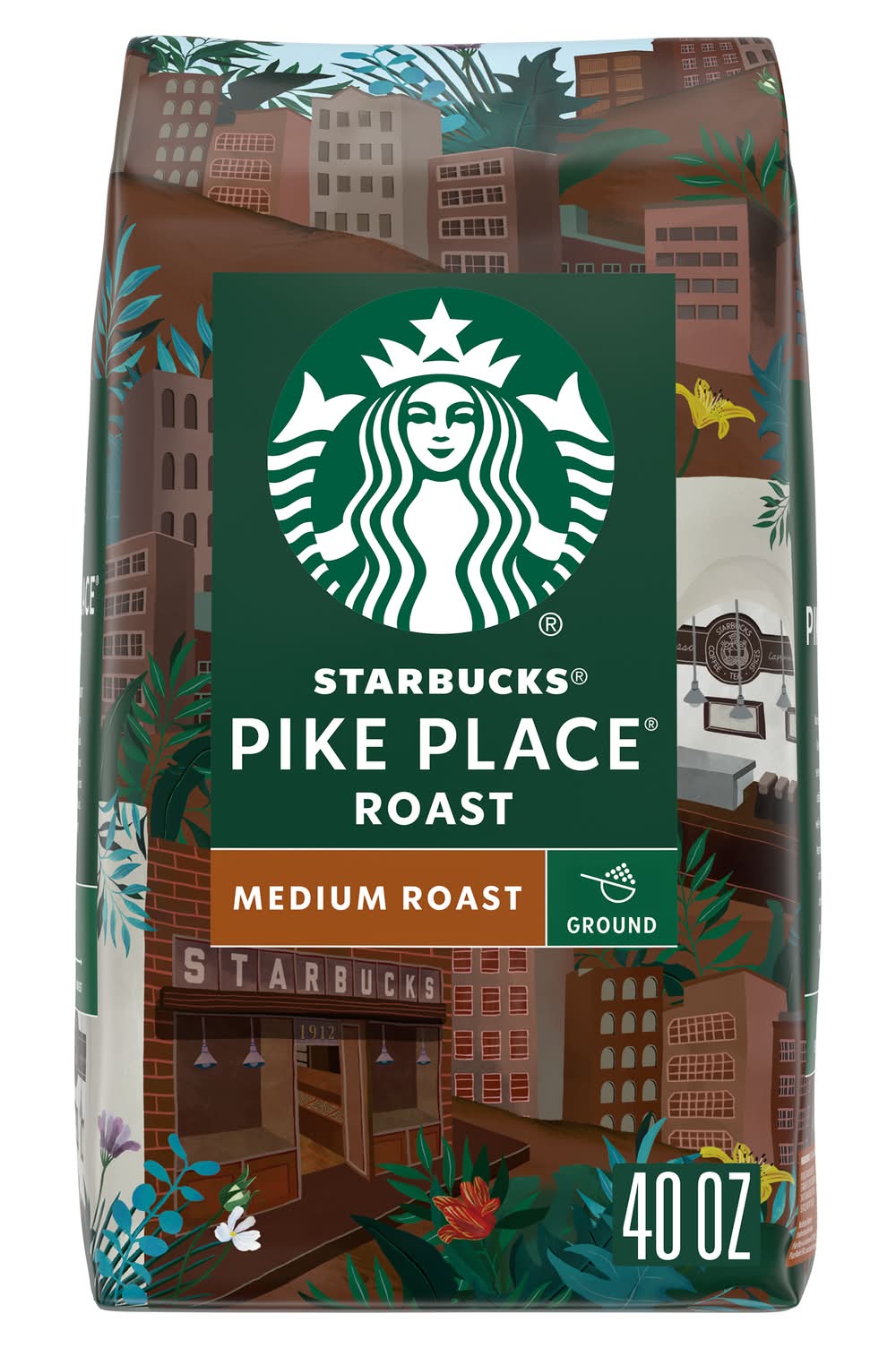 Starbucks Pike Place Medium Roast Ground Coffee (2.5 lbs)