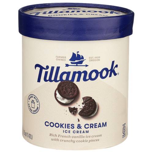 Tillamook Cookies & Cream Ice Cream