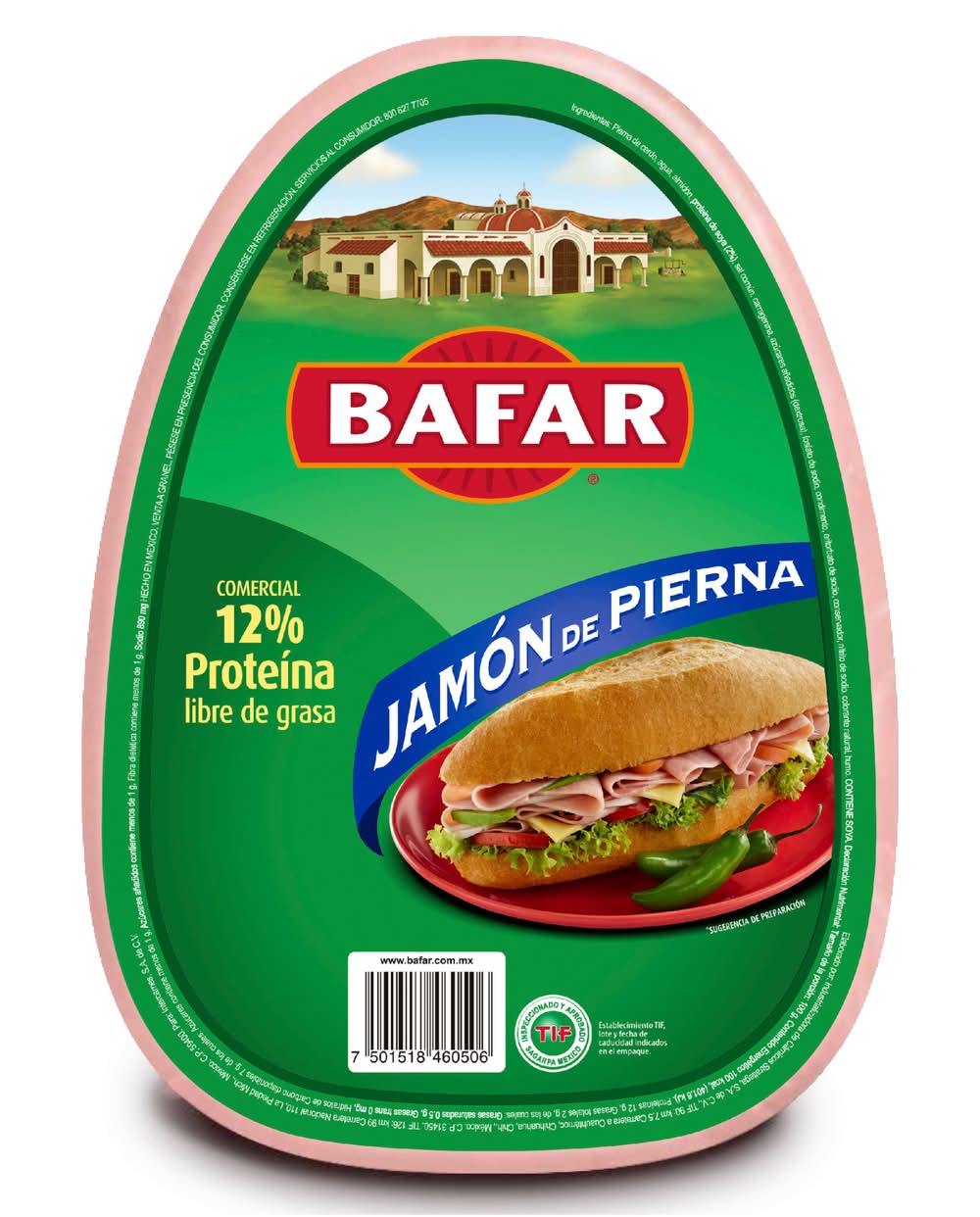 Bafar jamón de pierna tipo americano (a granel)