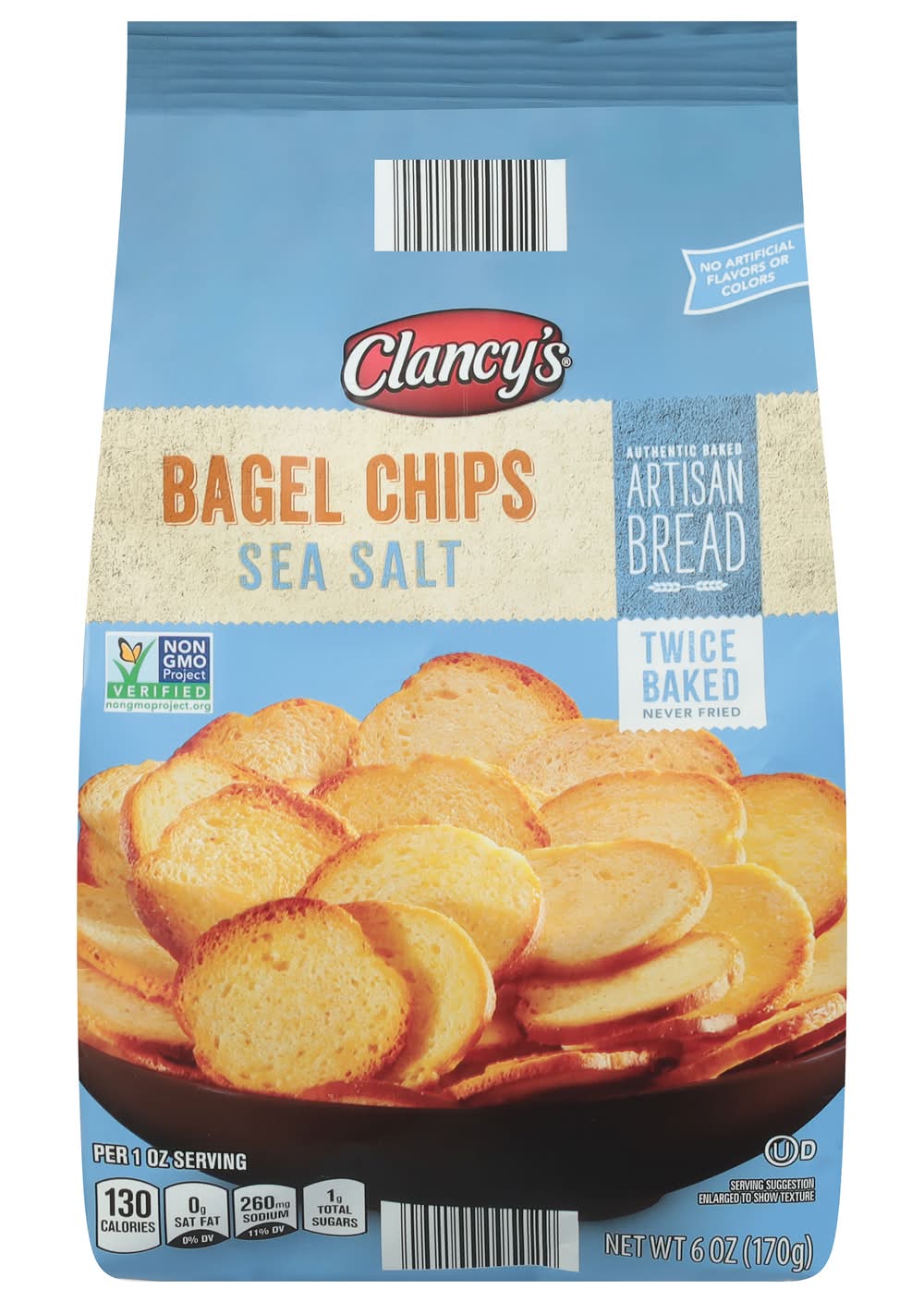 Clancy's Bagel Chips, Seasalt (6 oz)