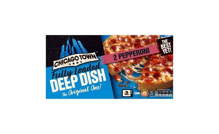 Chicago Town Fully Loaded Deep Dish Pepperoni Pizzas 2 x 155g (403381)