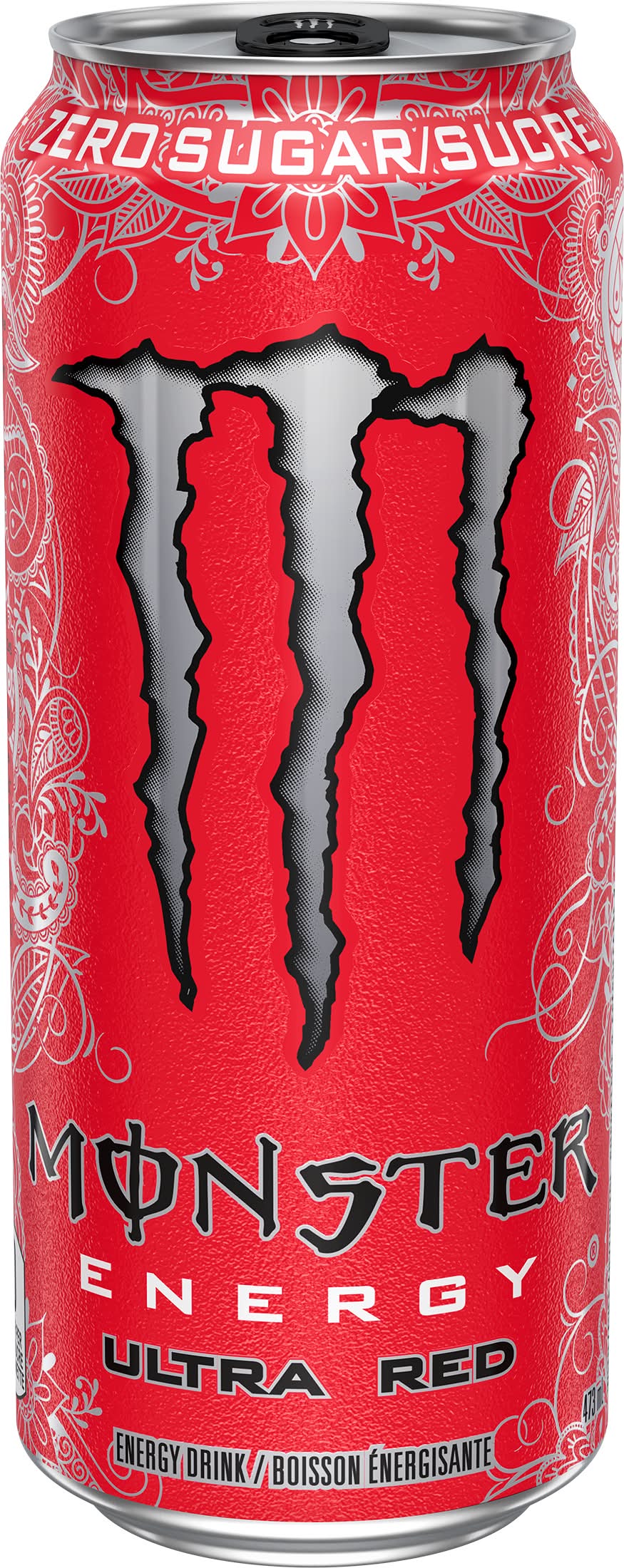 Monster Energy Zero Sugar Energy Drink, Ultra Red (473 ml)
