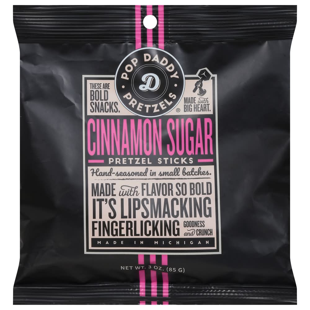 Pop Daddy Pretzel Sticks, Cinnamon Sugar (3 oz)