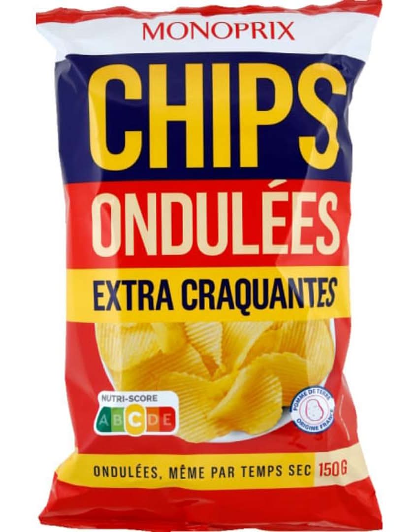 Monoprix - Chips ondulées extra craquantes (150g)