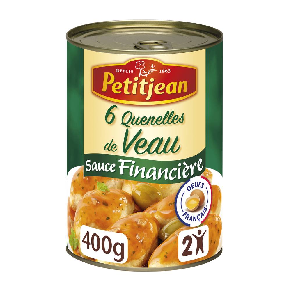 Petitjean - Plat cuisiné quenelles de veau sauce financière (400g)