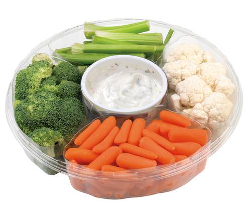 Grab N Go Large Veggie Tray With Dip 1.95 Kg