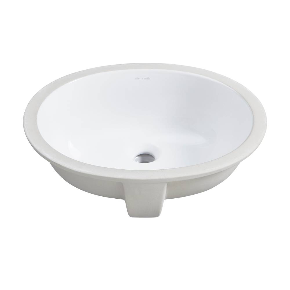 allen + roth Vitreous China Undermount Oval White Bathroom Sink (19-in x 16-in) | ML-20532