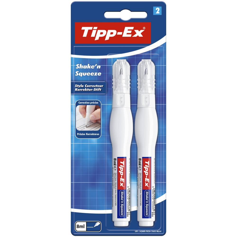 Tipp-Ex - Shake'n squeeze stylos correcteurs (2 pièces, 8 ml)