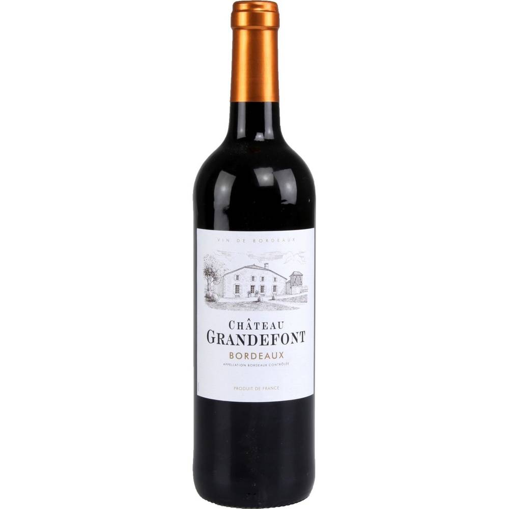 Château Grandefont - Vin rouge Bordeaux (750 ml)