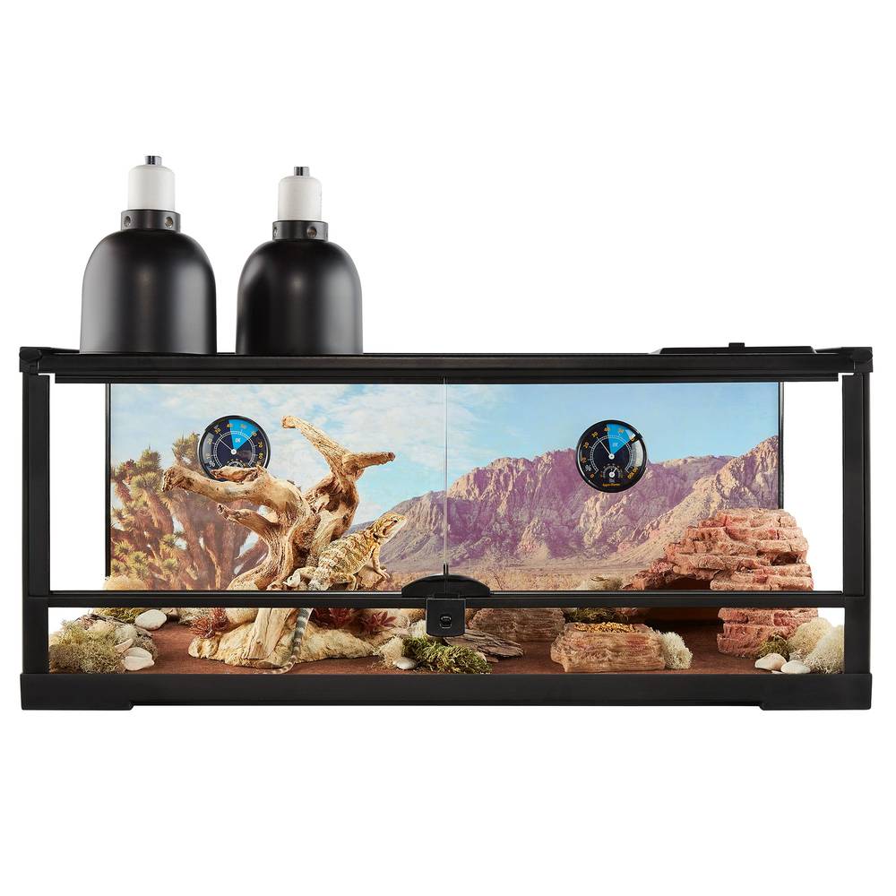 Thrive Open Front Desert Reptile Terrarium Essentials Kit - 20G (Size: 30\"L X 12\"W X 12\"H)