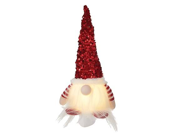 ROSE & ROBIN LIGHT UP GNOME RED 1 UN