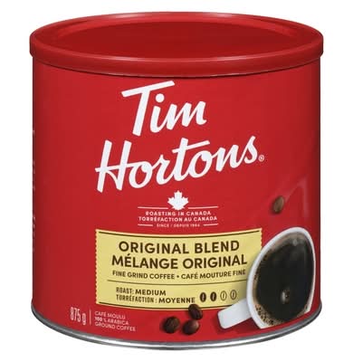Tim hortons mélange original torréfaction moyenne café mouture fine - original blend medium roast fine grind coffee (875 g)