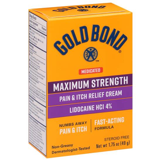Gold Bond Medicated Pain and Itch Relief Cream With Lidocaine