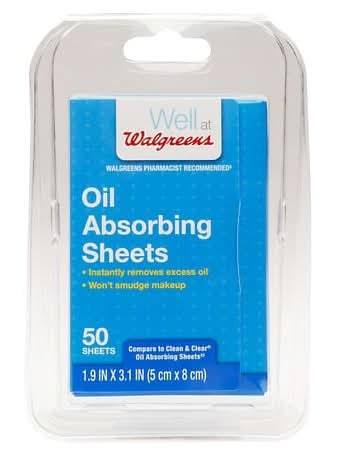 Walgreens Oil Absorbing Sheets, 1.9 in * 3.1 in (50 ct)