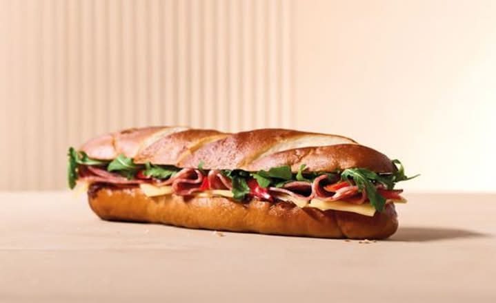 Milano Salami with Mozzarella Pretzel Roll