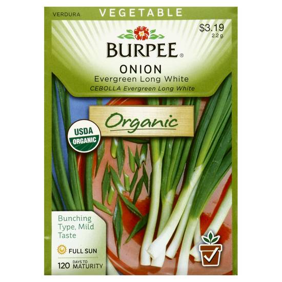 Burpee Organic Bunching Onion Evergreen Long White