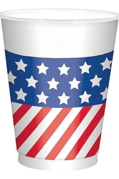 Amscan Patriotic Cups (25x 16oz counts)